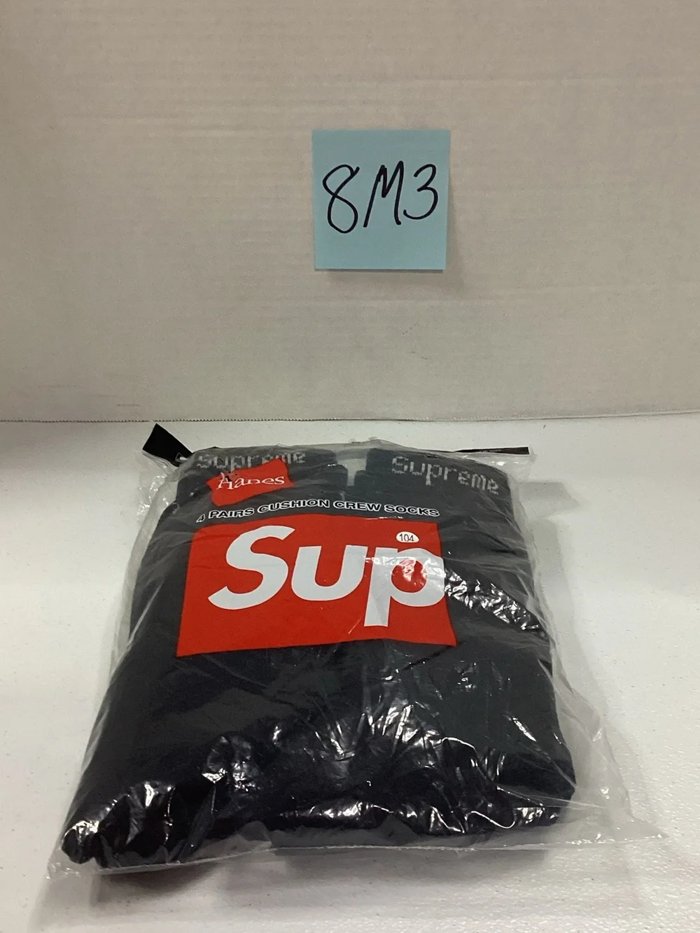 Hanes Black Crew Socks -